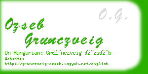 ozseb grunczveig business card